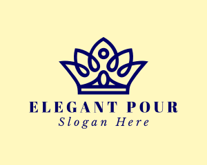 Elegant Pageant Crown  logo design