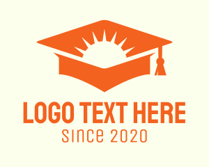 Graduation Hat - Sunrise School Education logo design