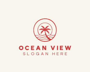 Palm Tree Island Resort logo design