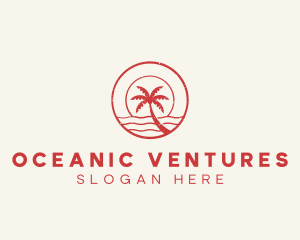 Palm Tree Island Resort logo design