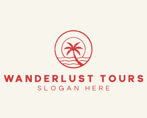 Palm Tree Island Resort logo design