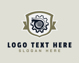 Cogwheel - Gear Shield Automotive logo design