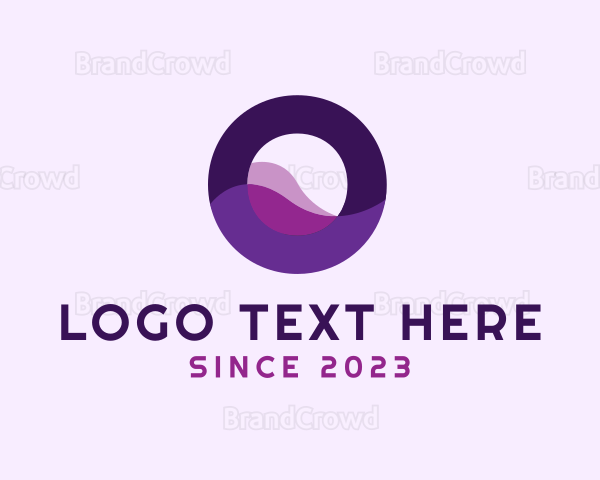 Digital Wave Letter O Logo