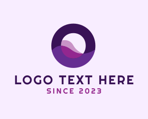 Futuristic - Digital Wave Letter O logo design