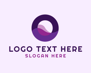 Digital Wave Letter O Logo