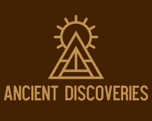 Archaeology - Mayan Pyramid Symbol logo design