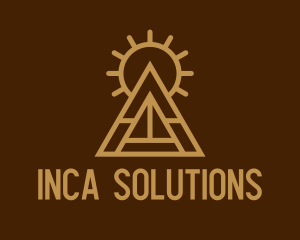 Inca - Mayan Pyramid Symbol logo design