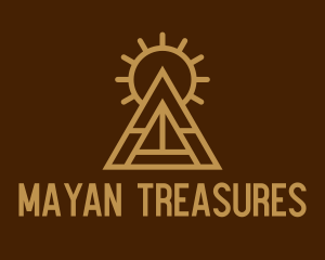 Mayan - Mayan Pyramid Symbol logo design