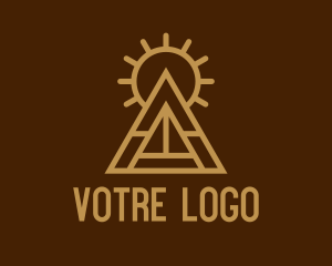 Civilization - Mayan Pyramid Symbol logo design