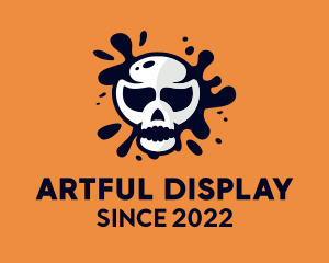 Skull Paint Mural Graffiti  logo design