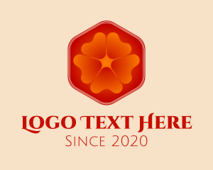 Hexagon - Orange Flower Spa logo design