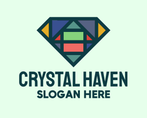 Diamond Stained Glass logo design