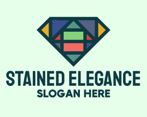 Diamond Stained Glass logo design