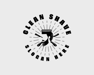 Shave - Barbershop Haircut Shave logo design