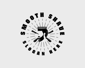 Barbershop Haircut Shave logo design