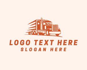 Freight - Orange Forwarding Truck logo design