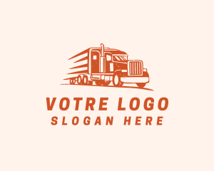 Orange Forwarding Truck Logo