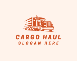 Orange Forwarding Truck logo design