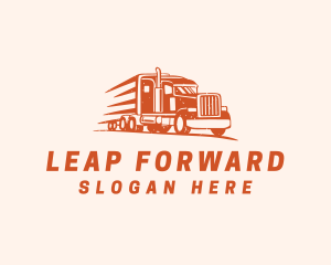 Orange Forwarding Truck logo design