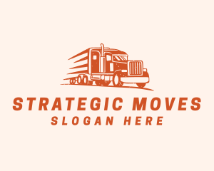 Orange Forwarding Truck logo design