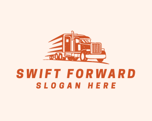 Orange Forwarding Truck logo design