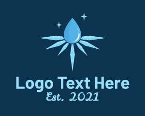 Environmental - Water Drop Snowflake logo design