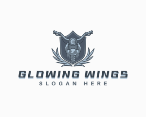 Motorbike Shield Wing logo design