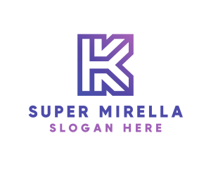 Company Letter K Outline Logo
