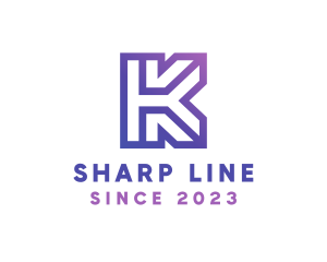 Outline - Company Letter K Outline logo design