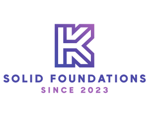 Concrete - Company Letter K Outline logo design