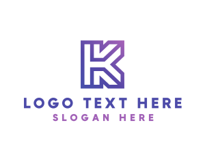 Company Letter K Outline logo design