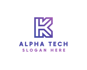 Alphabet - Company Letter K Outline logo design