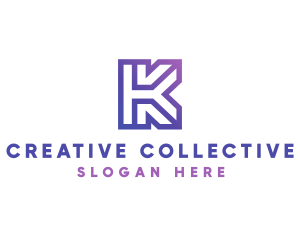 Company Letter K Outline logo design