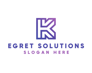 Company Letter K Outline logo design