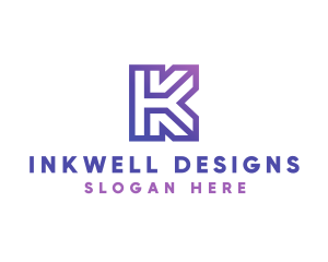 Company Letter K Outline logo design