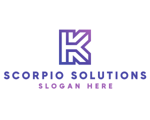 Company Letter K Outline logo design