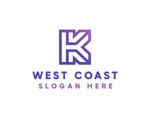 Company Letter K Outline logo design