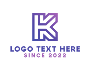 Fabrication - Company Letter K Outline logo design