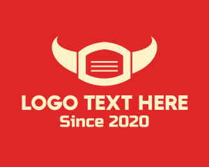 Horns - Bull Face Mask logo design