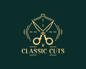 Barber Styling Scissors logo design