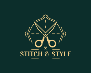 Barber Styling Scissors logo design