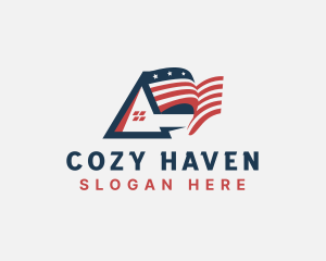 American Flag Property logo design