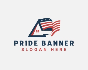 American Flag Property logo design