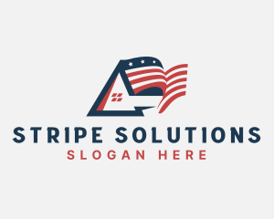 American Flag Property logo design