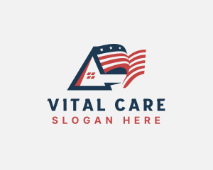 Subdivision - American Flag Property logo design
