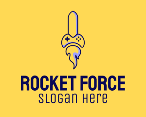 Missile - Blue Rocket Console logo design