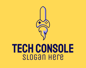 Console - Blue Rocket Console logo design