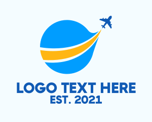 Travel Agent - Global Travel Airplane logo design