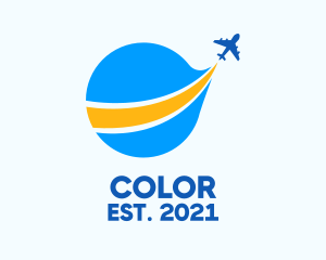 Globe - Global Travel Airplane logo design