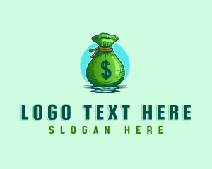 Cash - Money Dollar Sack logo design